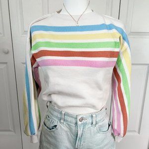L’Abeye Multi-Color Striped Sweater